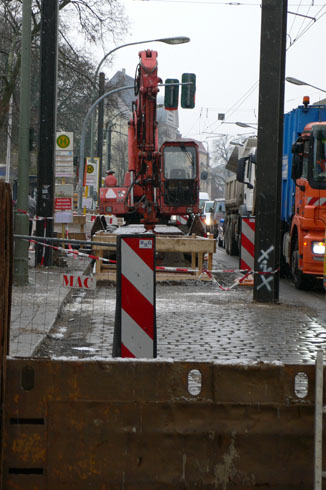 Blick in Richtung Bohrstelle (Schulstr.)