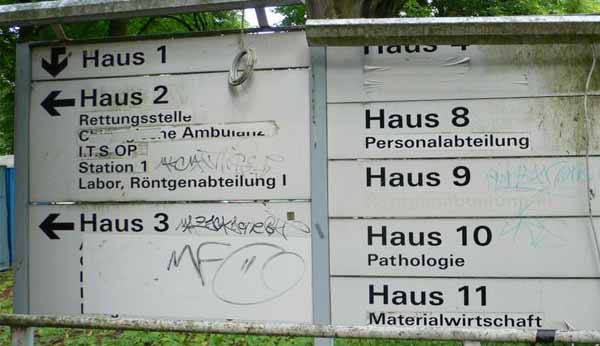 letzte Überreste die an das Krankenhaus erinnern